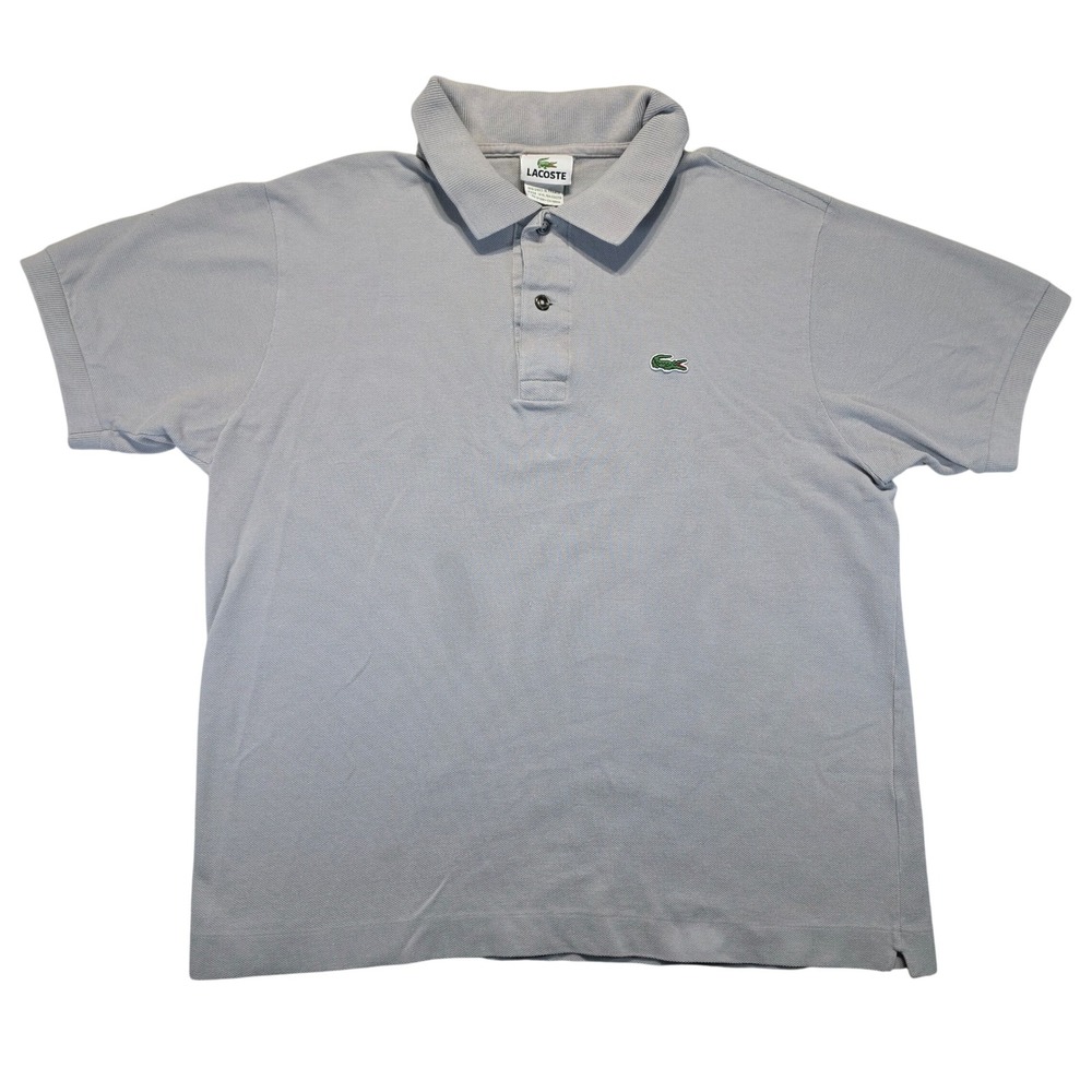 Lacoste Mens Gray Pique Cotton Short Sleeve Polo Shirt Size 4 5191L